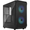 Fractal Design Focus 2 RGB Grūdinto stiklo vidutinis bokštas ATX PC korpusas - juodas