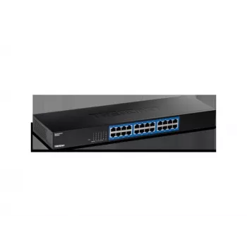 TRENDnet 24 prievadų gigabitinis komutatorius, TEG-S25, 24 x gigabitiniai RJ-45 prievadai, 48 Gbps pralaidumas, be ventiliatoriaus, metalinis korpusas, vidinis maitinimas