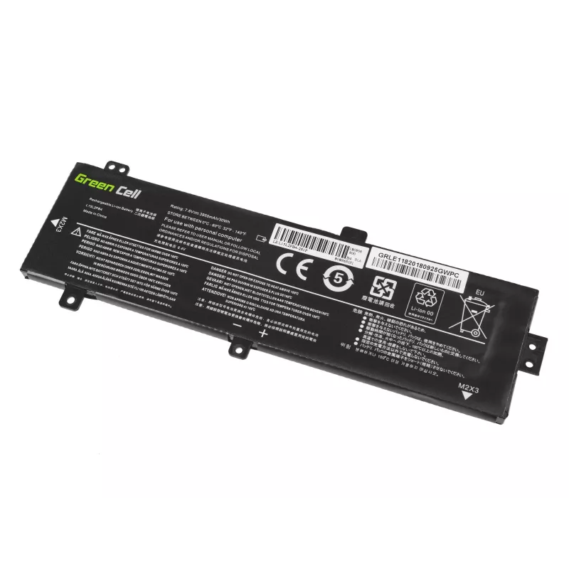 Baterija Green Cell LE118, skirta Lenovo Ideapad 310-15 (7,6 V, 3500 mAh, 4 celės, LiPo, juoda)