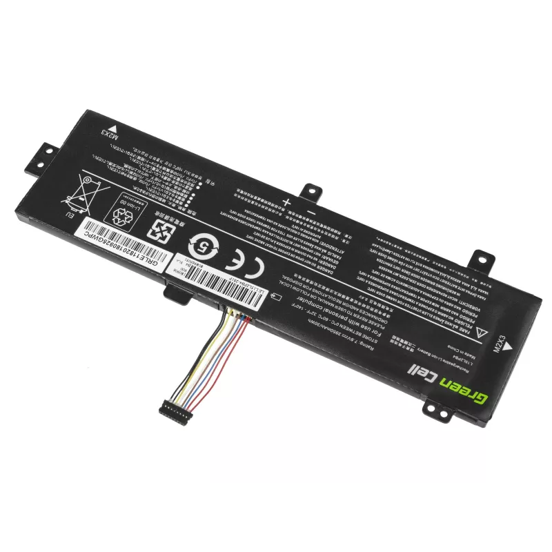 Baterija Green Cell LE118, skirta Lenovo Ideapad 310-15 (7,6 V, 3500 mAh, 4 celės, LiPo, juoda)