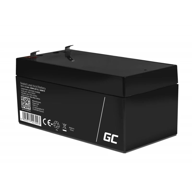 Green Cell AGM19 UPS baterija Uždarasis švino rūgšties akumuliatorius 12 V 3.3 Ah