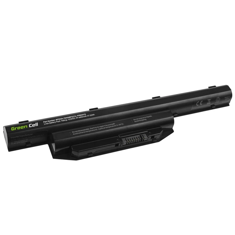 Baterija Green Cell FS31, skirta Fujitsu LifeBook — LiPo 4400 mAh, 11.1 V, juoda, 1 vnt.