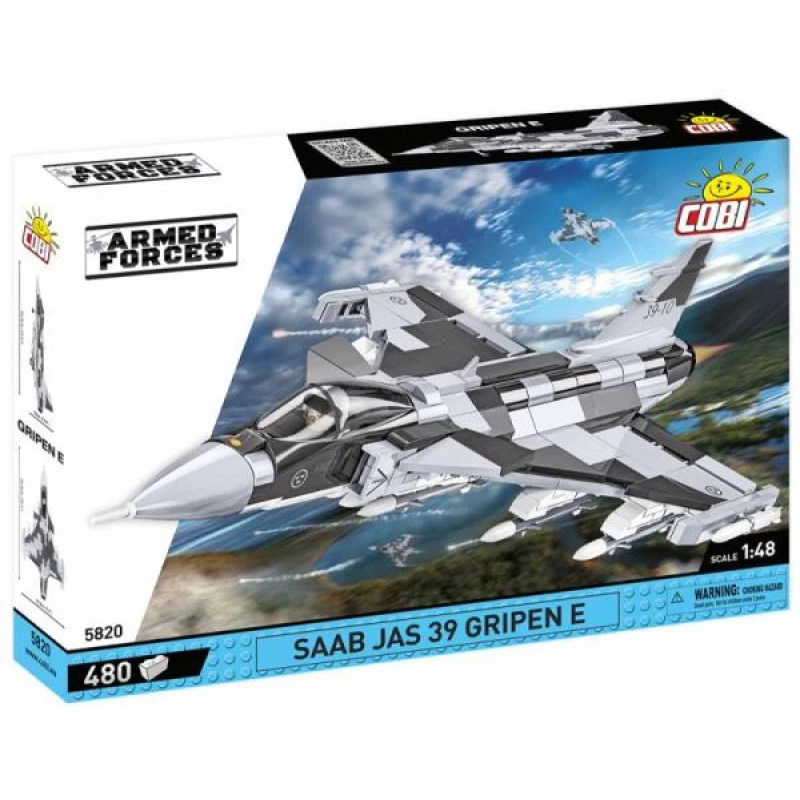 Bricks Armed Forces SAAB Jas 39 Gripen E 480 blokų
