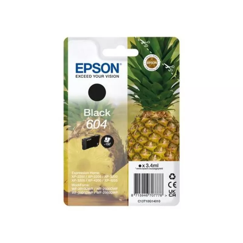Epson 604 rašalo kasetė 1 vnt. Originali standartinio našumo juoda
