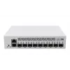 Valdomas L3 tinklo komutatorius MikroTik CRS310-1G-5S-4S+IN — 1U, 1x Gigabit, 5x SFP, 4x SFP+, 10G, DC/PoE 18–57V, 20W maks.