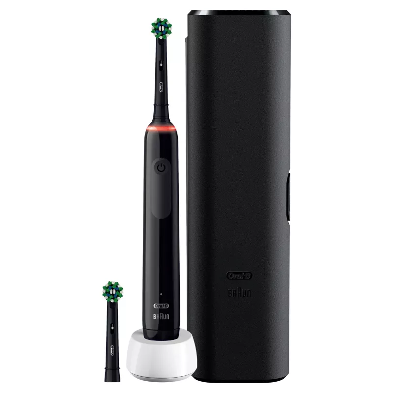 Oral-B Pro 3 3500 Suaugusiųjų besisukantis dantų šepetėlis Juodas