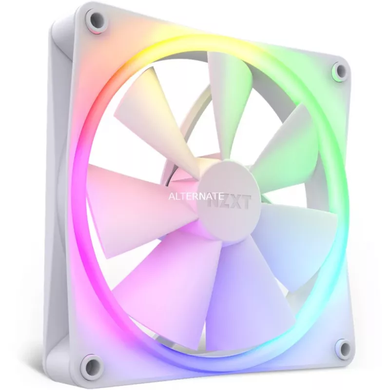 NZXT F140 RGB 140 mm baltas vienas ventiliatorius