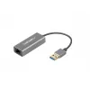 USB šakotuvas NATEC Cricket USB 3.2 Gen 1 Type-A su RJ-45 Ethernet 1000 Mbit/s, aliuminio korpusas, juodas