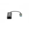 USB šakotuvas NATEC Cricket USB 3.2 Gen 1 Type-A su RJ-45 Ethernet 1000 Mbit/s, aliuminio korpusas, juodas