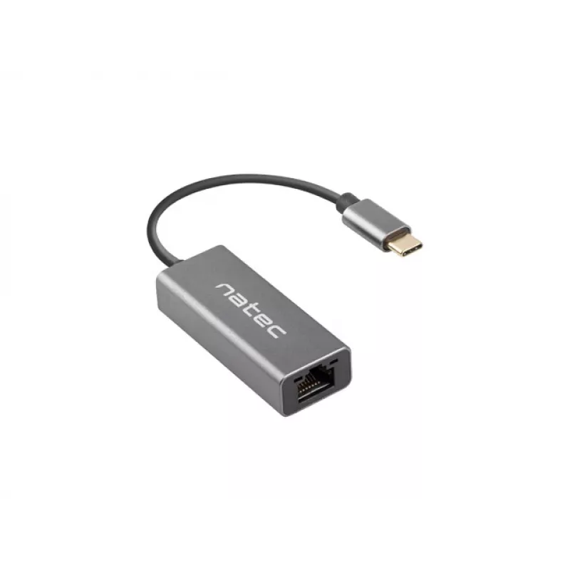 NATEC Cricket USB 3.2 Gen 1 Type-C pilkas eterneto šakotuvas 1000 Mbit/s