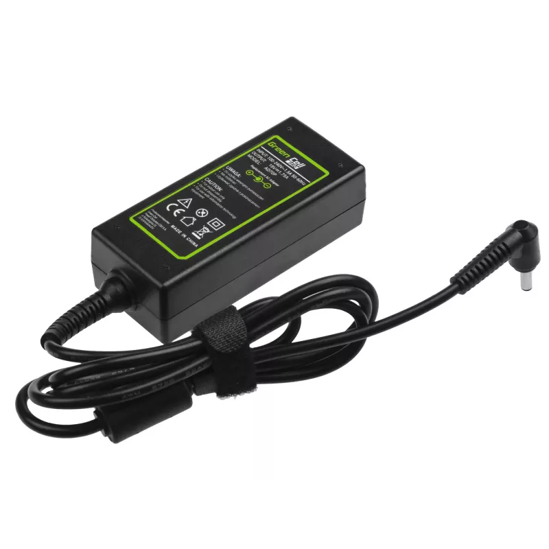 Maitinimo adapteris Green Cell AD70P, skirtas ASUS nešiojamiesiems kompiuteriams, 33W, 19V 1,75A, vidaus naudojimui, juodos spalvos