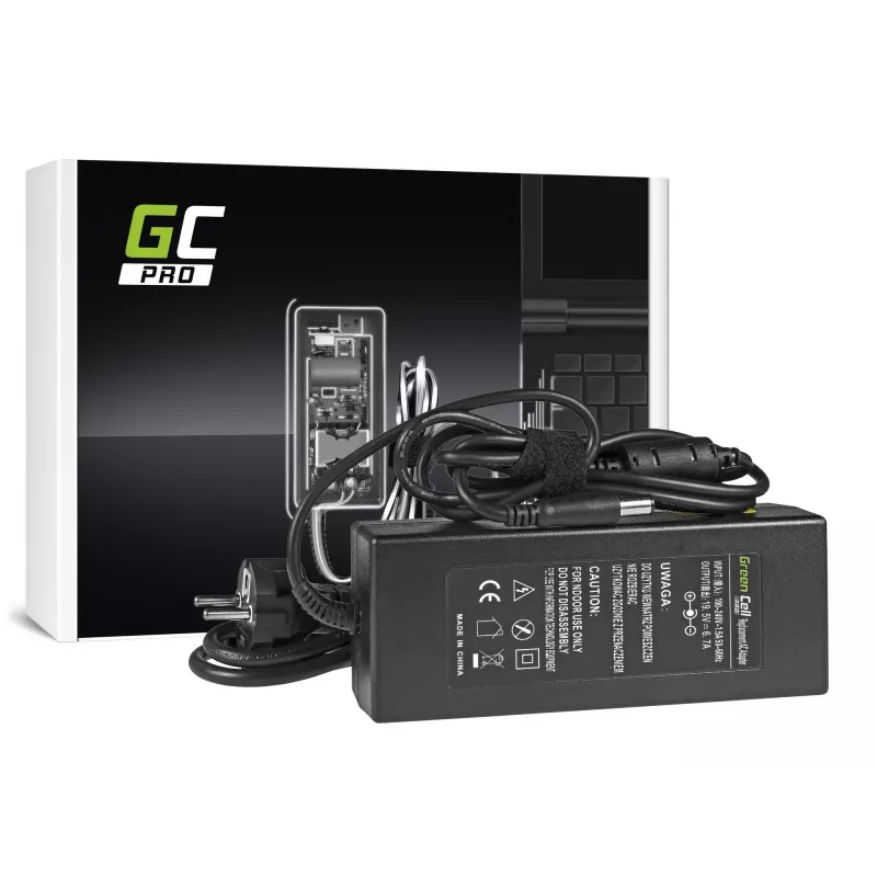 Maitinimo adapteris Green Cell AD35P 130 W AC-to-DC 19,5 V 6,7 A nešiojamiesiems kompiuteriams, vidaus, juodas