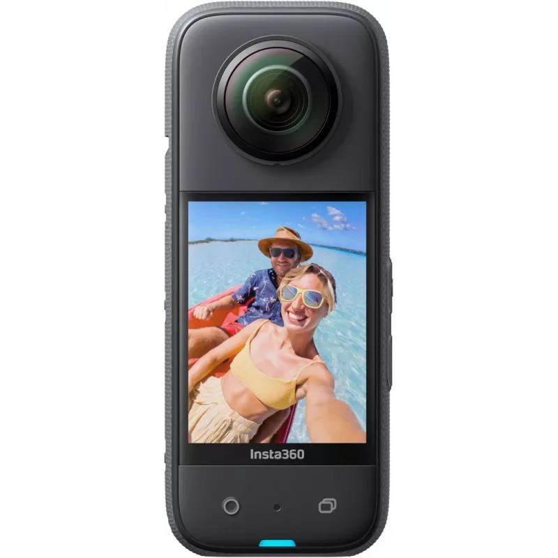 Veiksmo kamera Insta360 X3 — 72 MP, 5K Ultra HD (5760×2880), 100 fps, CMOS, Wi‑Fi, įmontuotas ekranas, MicroSD, 0,508 kg, juoda