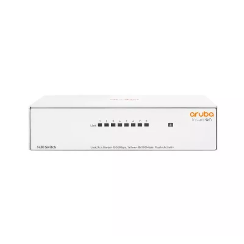 Nevaldomas jungiklis Aruba Instant On 1430 8G L2 Gigabit Ethernet 8 prievadų