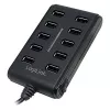 Logilink UA0125 USB šakotuvas 10 prievadų USB2.0 su maitinimo adapteriu 3,5 A | Logilink