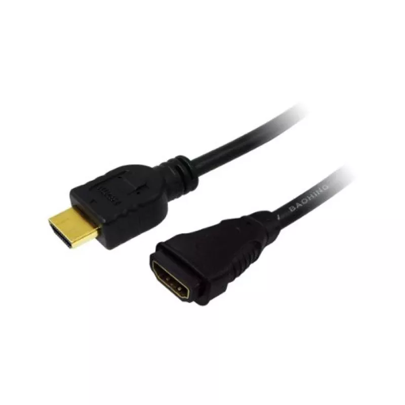 LogiLink CH0057 HDMI kabelio ilgintuvas juodas 4K UHD 3 m HDMI-a kištukas T
