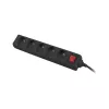 Maitinimo ilgintuvas Lanberg PS1-05E-0300-BK 3 m 5 AC lizdai Vidinis Baltas