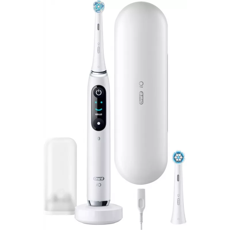 Oral-B iO 9N Suaugusiųjų vibruojantis dantų šepetėlis Baltas