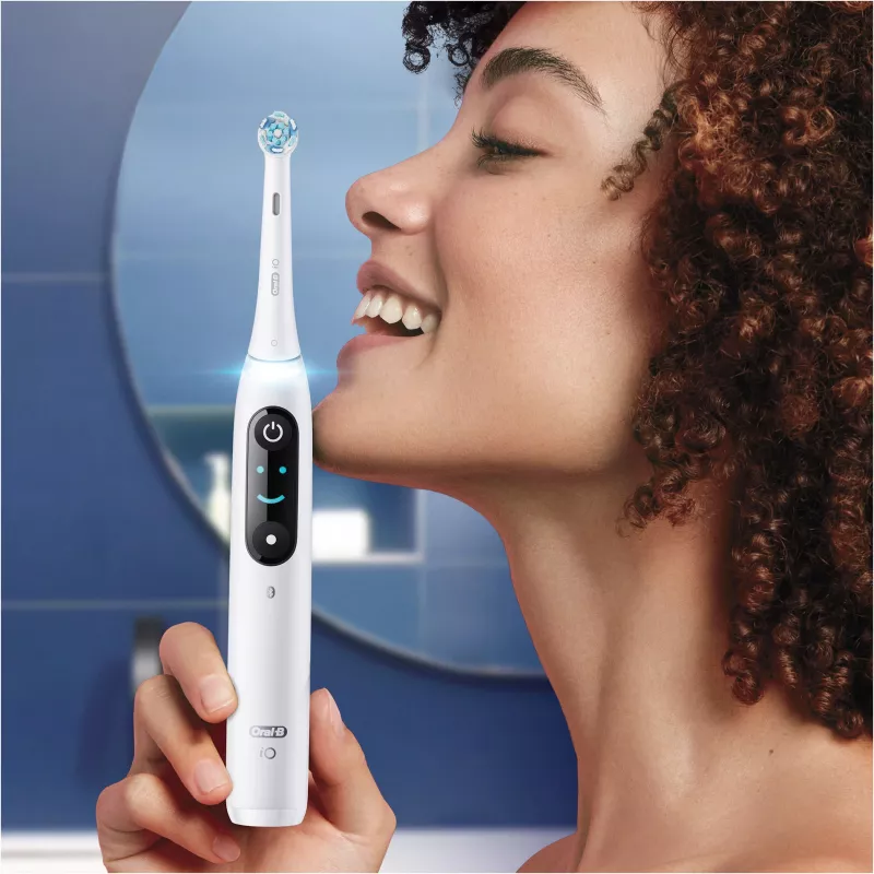 Oral-B iO 9N Suaugusiųjų vibruojantis dantų šepetėlis Baltas