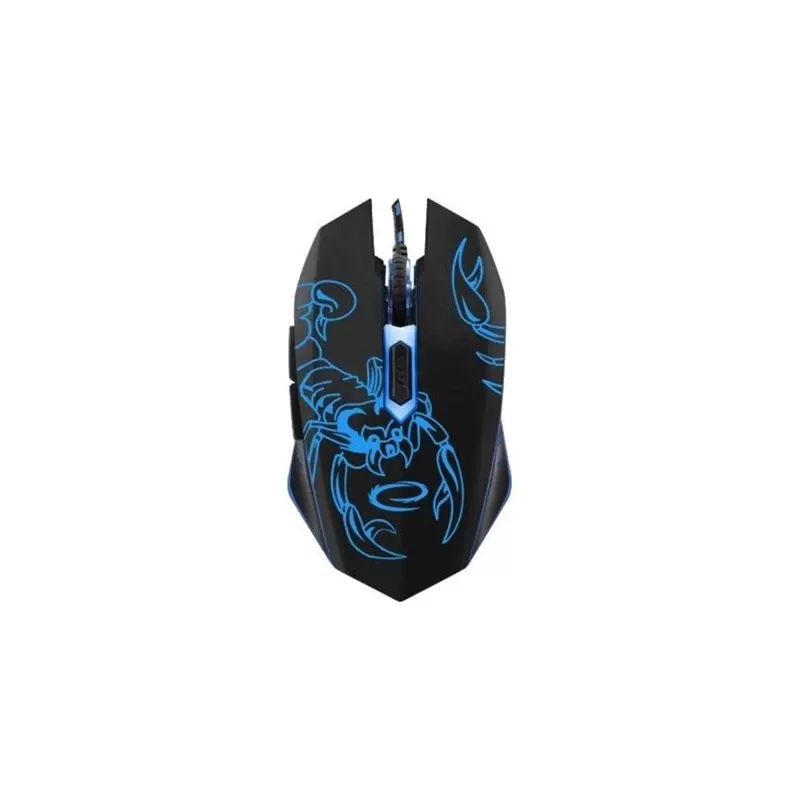 Esperanza MX203 SCORPIO - pelė - USB - mėlyna - pelė - optinė - 6 mygtukai - juoda