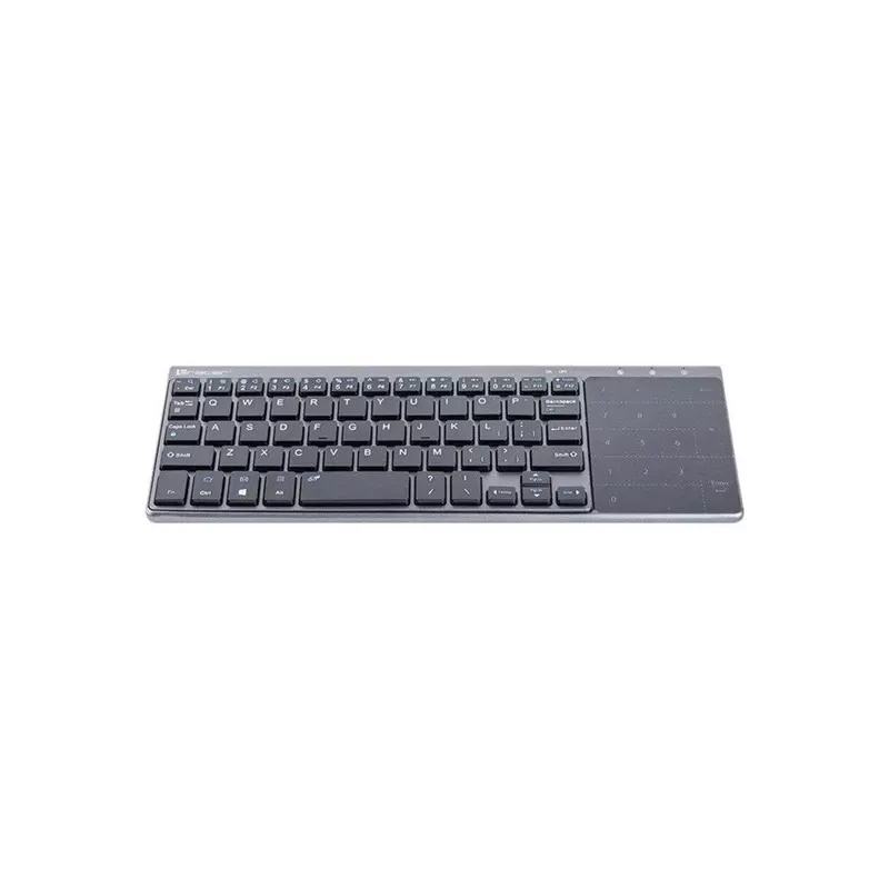 Belaidė RF pilno dydžio klaviatūra TRACER TRAKLA46934, QWERTY anglų k., 2,4 GHz nano imtuvas, membraninė, juoda/pilka