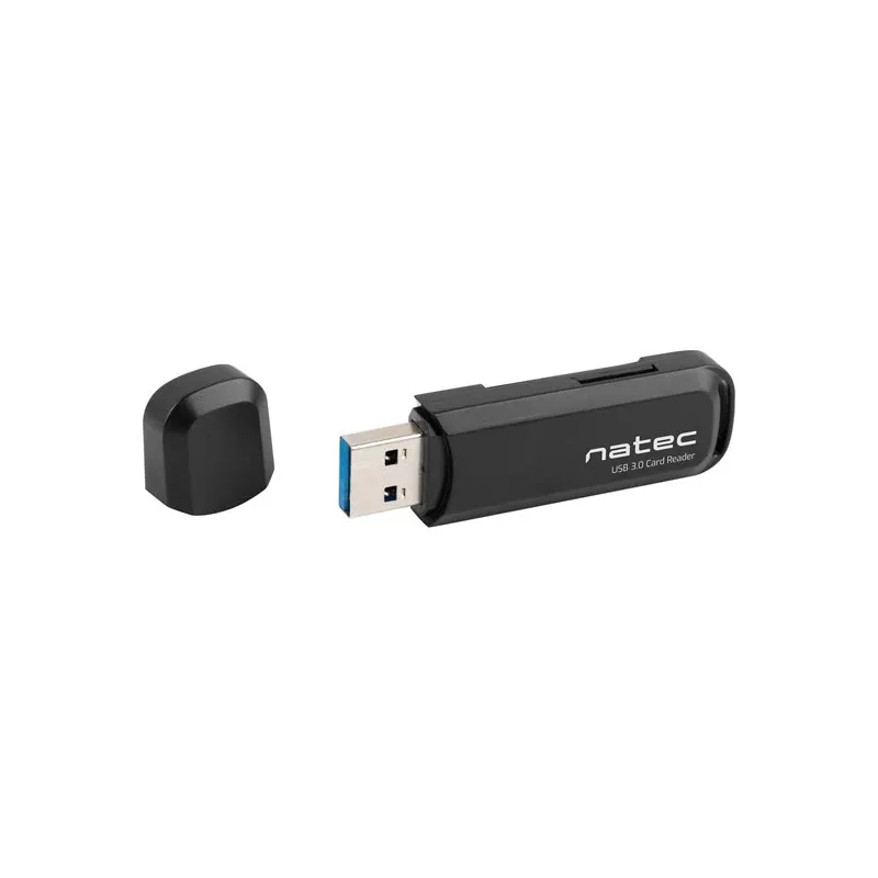 Kortelių skaitytuvas NATEC Scarab 2 USB 3.2 Gen 1 Type-A — MicroSD/SD palaikymas, 5000 Mbit/s, juodas