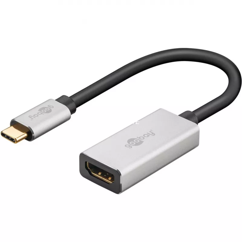 Wentronic 60194 Vaizdo kabelio adapteris 0,15 m USB Type-C HDMI juoda - sidabrinė (60194)