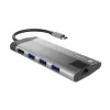 NATEC Fowler Plus USB Type-C Juoda Pilka MicroSD SD Hub