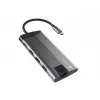 NATEC Fowler Plus USB Type-C Juoda Pilka MicroSD SD Hub