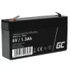 UPS baterija Green Cell AGM13, sandari švino rūgštinė VRLA 6 V 1,3 Ah, 290 g, juoda