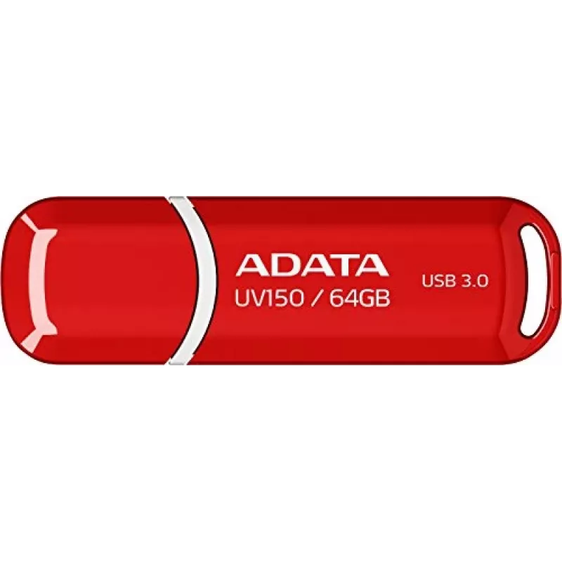 USB atmintinė ADATA DashDrive UV150 64 GB, USB Type-A 3.2 Gen 1, raudona, dangtelio dizainas