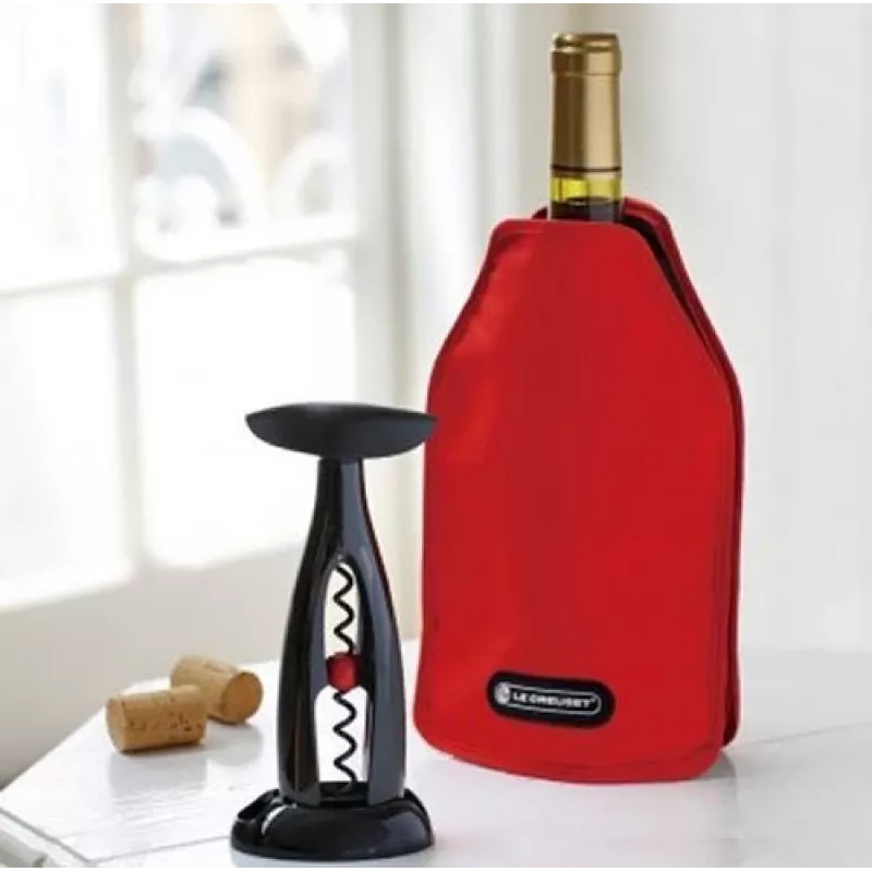Le Creuset vyno butelio aušinimo įmovos - raudona