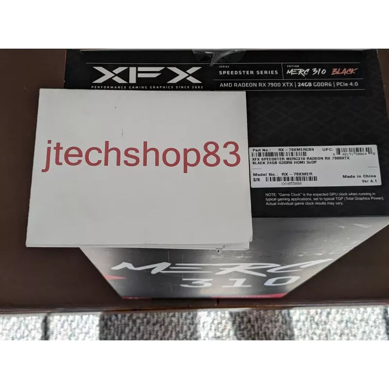 Grafikos plokštė XFX Radeon RX 7900 XTX 24 GB GDDR6, PCIe 4.0, 384-bit, 355 W, 3 ventiliatoriai