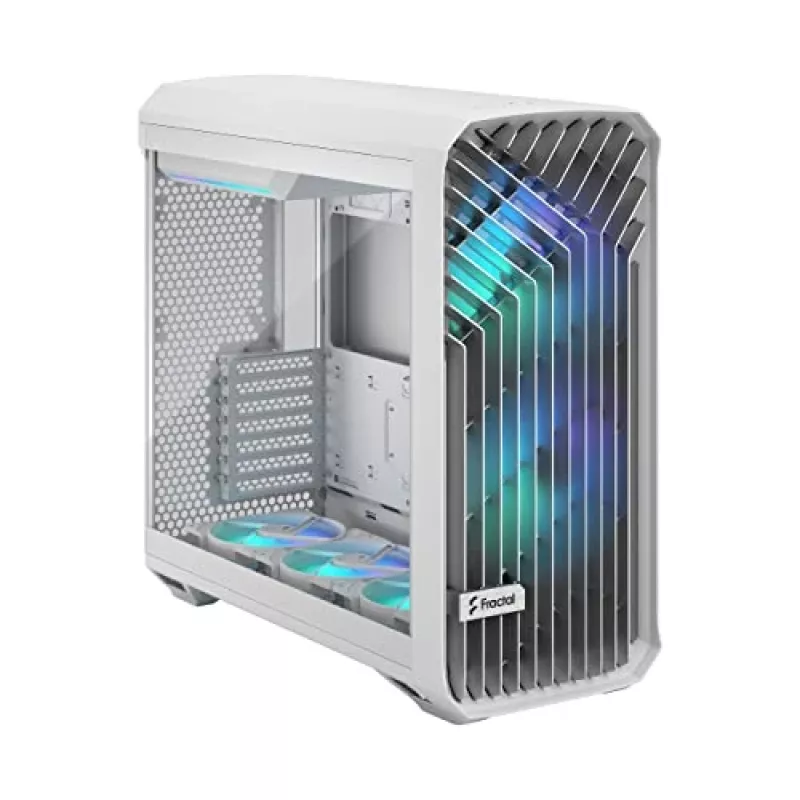 PC korpusas Fractal Design Torrent White — palaiko ATX, EATX, microATX, ITX; 2x180 mm priekiniai ventiliatoriai; 2,5 colio/3,5 colio vietos
