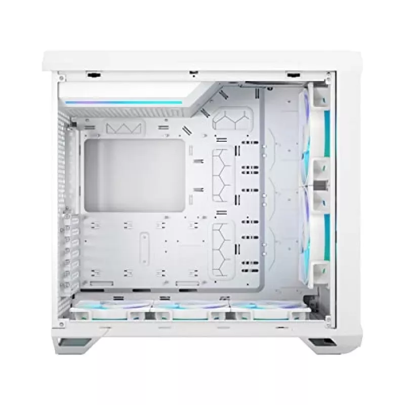 PC korpusas Fractal Design Torrent White — palaiko ATX, EATX, microATX, ITX; 2x180 mm priekiniai ventiliatoriai; 2,5 colio/3,5 colio vietos