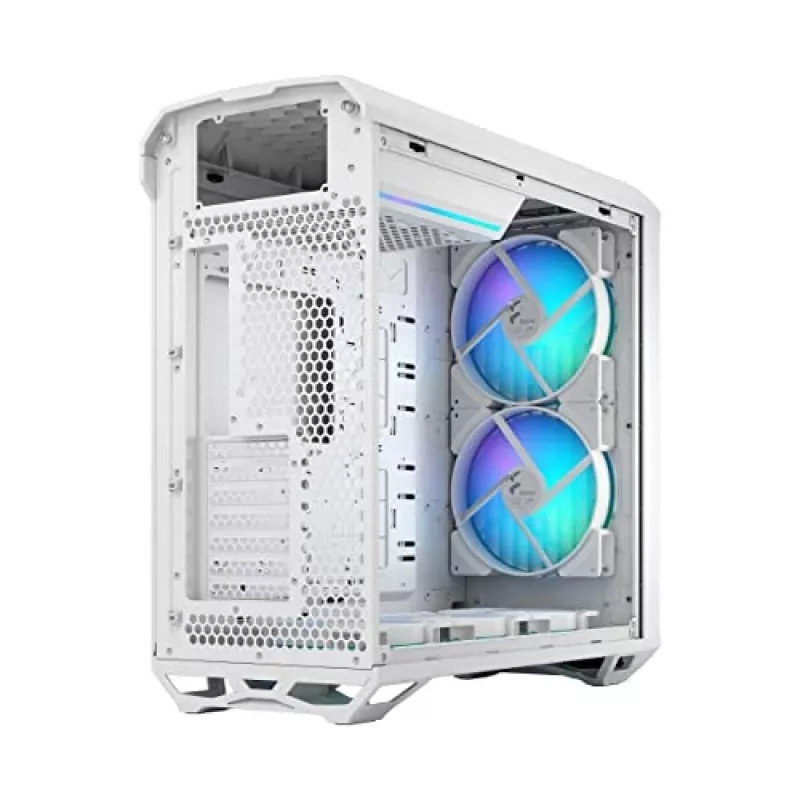 PC korpusas Fractal Design Torrent White — palaiko ATX, EATX, microATX, ITX; 2x180 mm priekiniai ventiliatoriai; 2,5 colio/3,5 colio vietos
