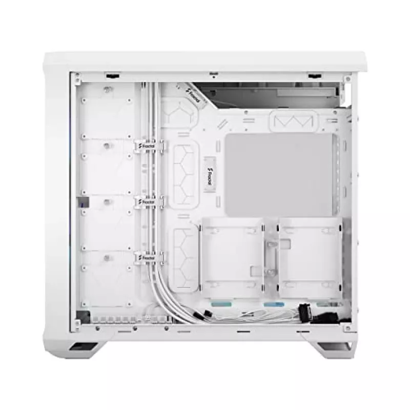 PC korpusas Fractal Design Torrent White — palaiko ATX, EATX, microATX, ITX; 2x180 mm priekiniai ventiliatoriai; 2,5 colio/3,5 colio vietos