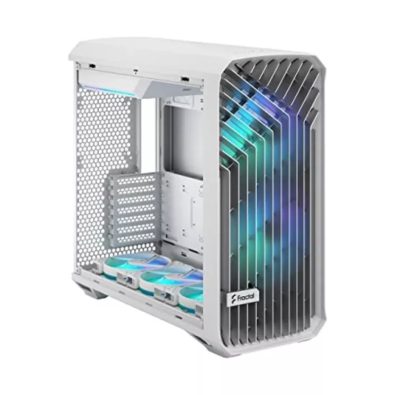 PC korpusas Fractal Design Torrent White — palaiko ATX, EATX, microATX, ITX; 2x180 mm priekiniai ventiliatoriai; 2,5 colio/3,5 colio vietos