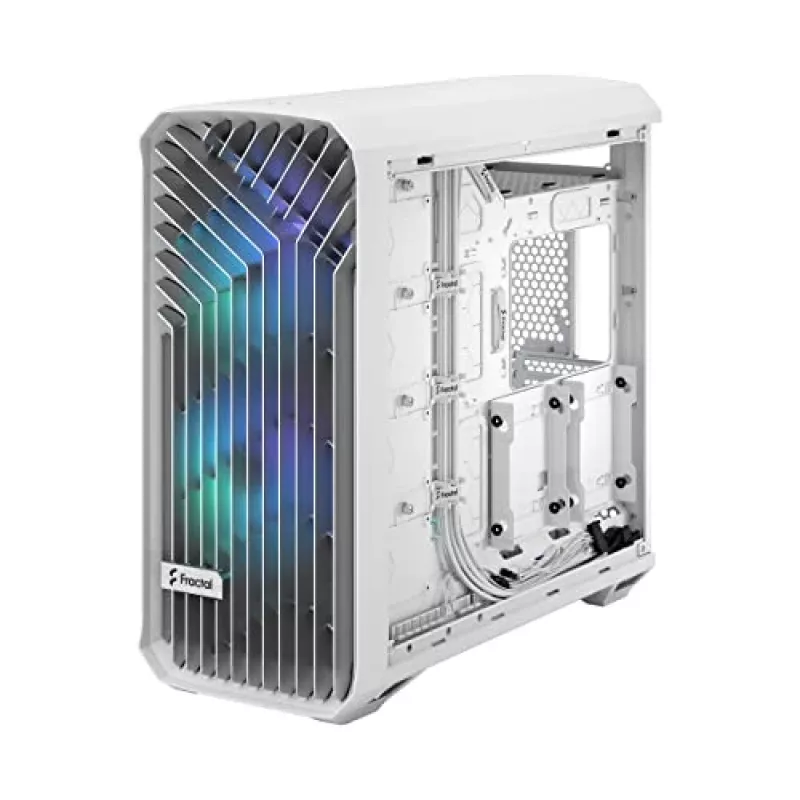 PC korpusas Fractal Design Torrent White — palaiko ATX, EATX, microATX, ITX; 2x180 mm priekiniai ventiliatoriai; 2,5 colio/3,5 colio vietos