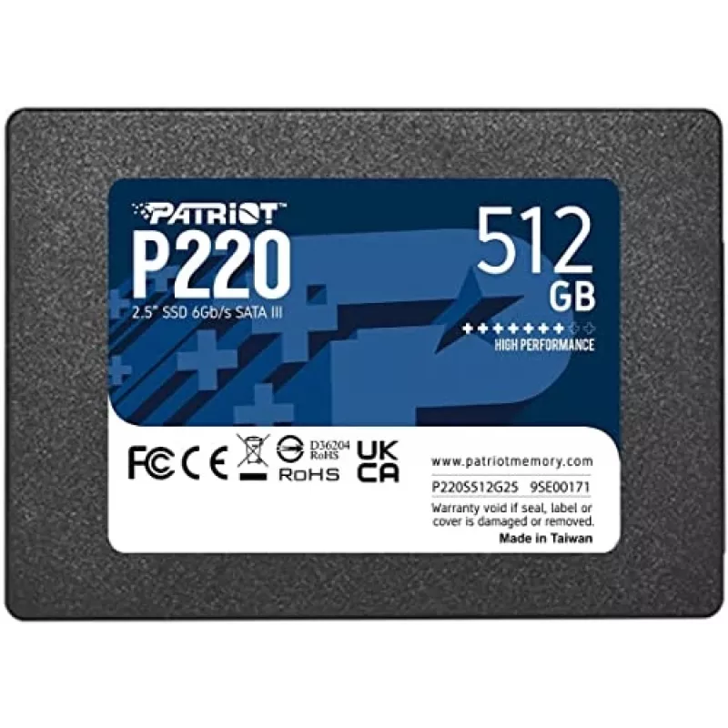 Patriot P220S512G25 saugojimo diskas Serial ATA III