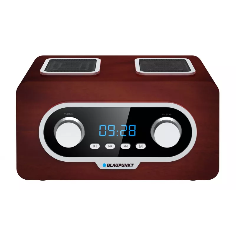 Nešiojamasis radijas BLAUPUNKT PP5.2BR — FM nešiojamasis radijas, 60 išankstinių stočių, USB/MP3, AUX, įkraunama baterija 1000 mAh, 3 W RMS, bronzinis