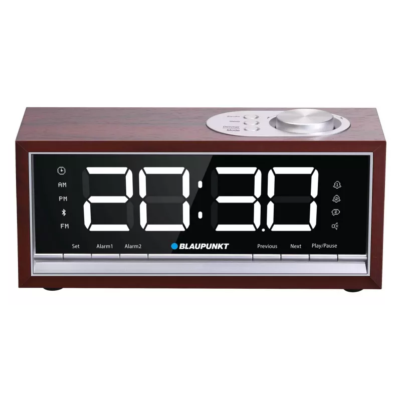 Nešiojamas radijo žadintuvas BLAUPUNKT CR60BT — FM PLL, Bluetooth, LED ekranas, 60 atminties stočių, baterija/DC, CR2032 atsarginė