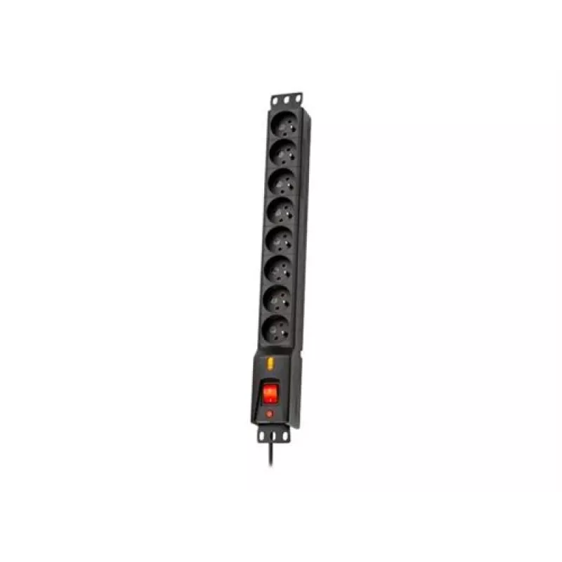 Apsaugos nuo viršįtampių kištukinis lizdas LXARM810, 8x 230V, 5m, juoda