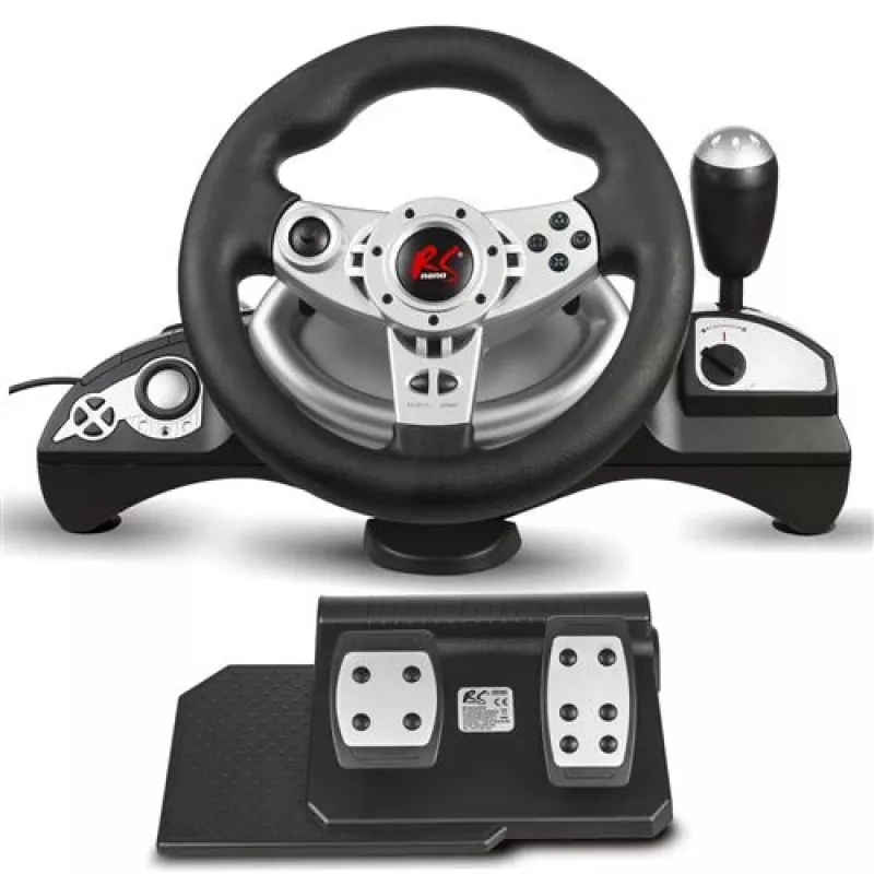 Vairas nano rs RS700 laidinis USB 270° pasukimas, 10 mygtukų, pedalai, vibracija, 1,8 m laidas