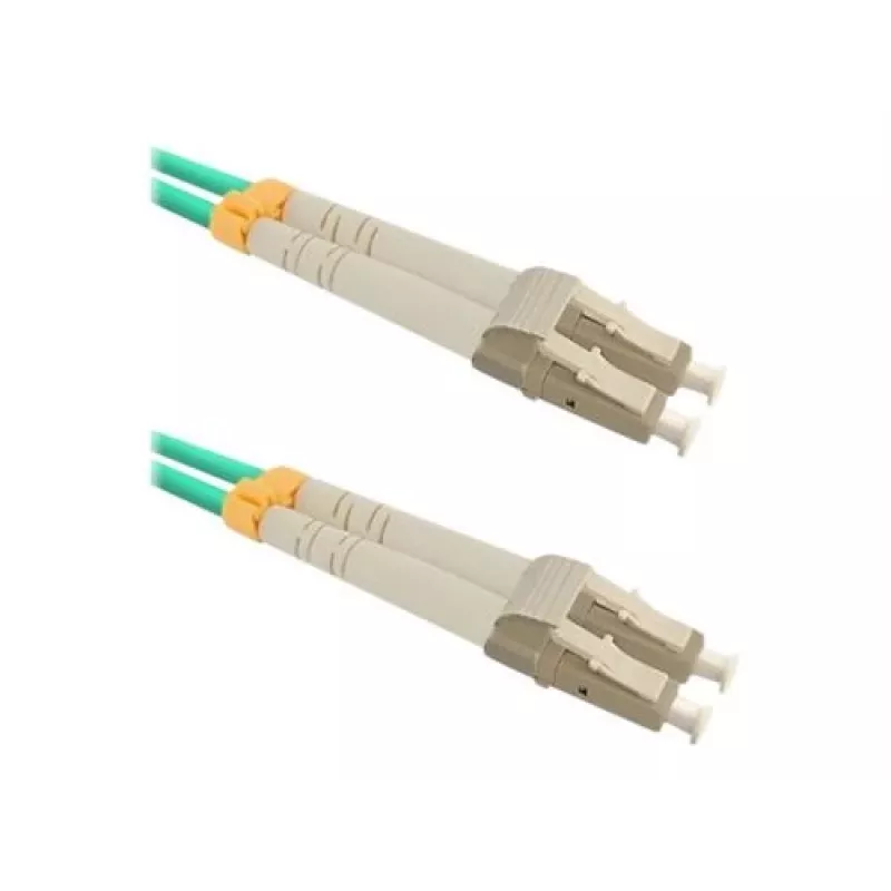 Qoltec - šviesolaidinis jungiamasis kabelis - LC/UPC Multimode (M) į LC/UPC Multimode (M) - 1 m - šviesolaidis - Duplex - 50/125 mikronų - OM3 - be halogenų