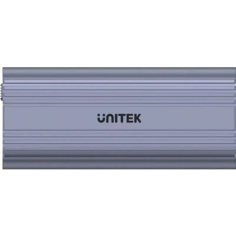 SSD korpusas Unitek SolidForce Reefer pilkas — M.2 NVMe PCIe, USB‑C 10 Gbit/s, aliuminis, 1 diskas