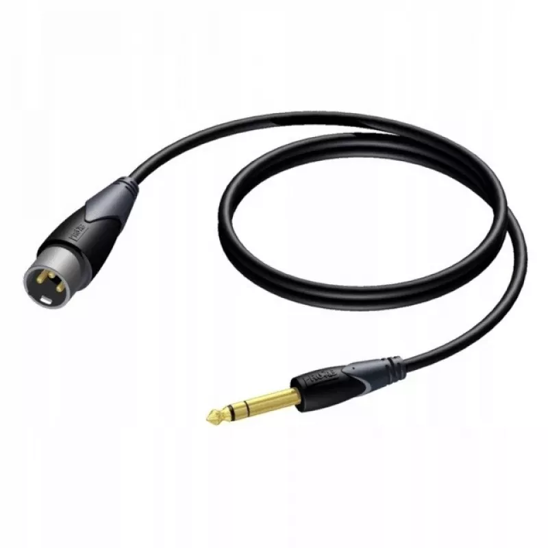 Garsinis laidas Procab XLR kištukas į 6,3 mm (1/4 colio) jack kištuką, stereo, 3 m