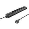 įtampos apsaugos įtaisas Qoltec 6 elektros lizdai 1.8m 50111