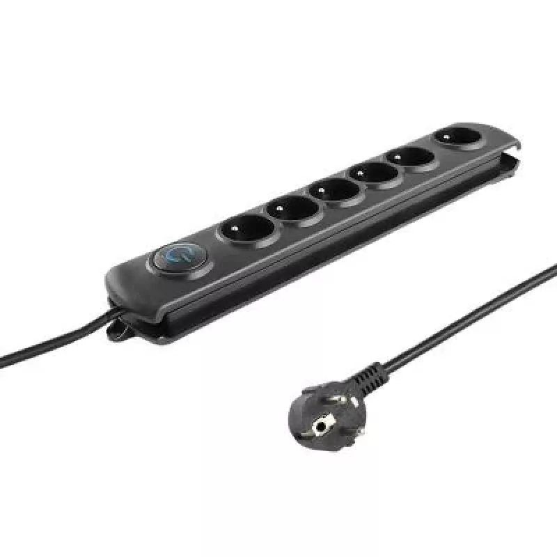 įtampos apsaugos įtaisas Qoltec 6 elektros lizdai 1.8m 50111