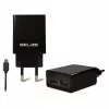 Kelioninis įkroviklis Beline Beli0011 — 2×USB prievadai, microUSB laidas, 2A išvestis, juodas